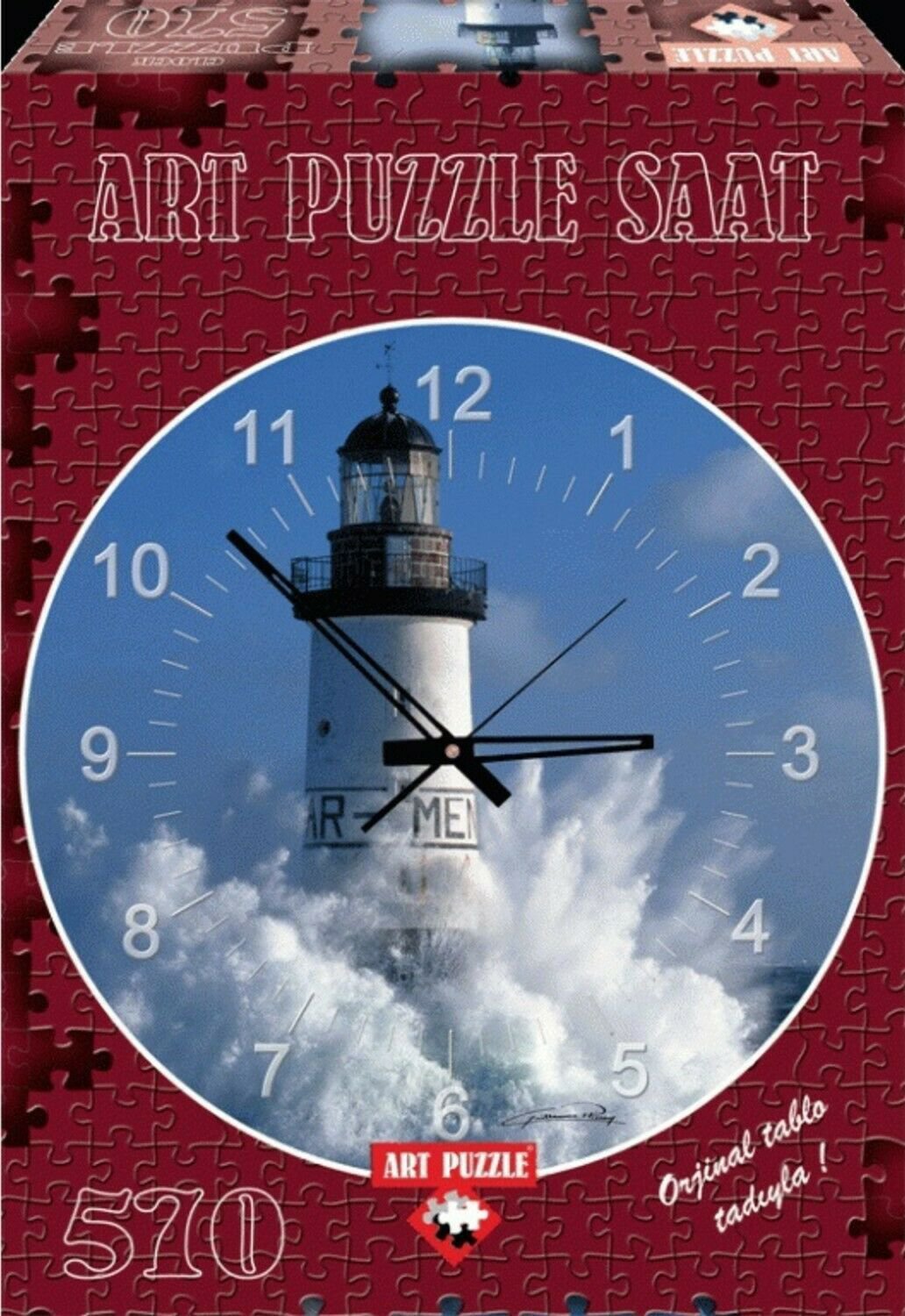 Ar Men Lighthouse 570 Piece Clock Puzzle - Guillaume Plisson