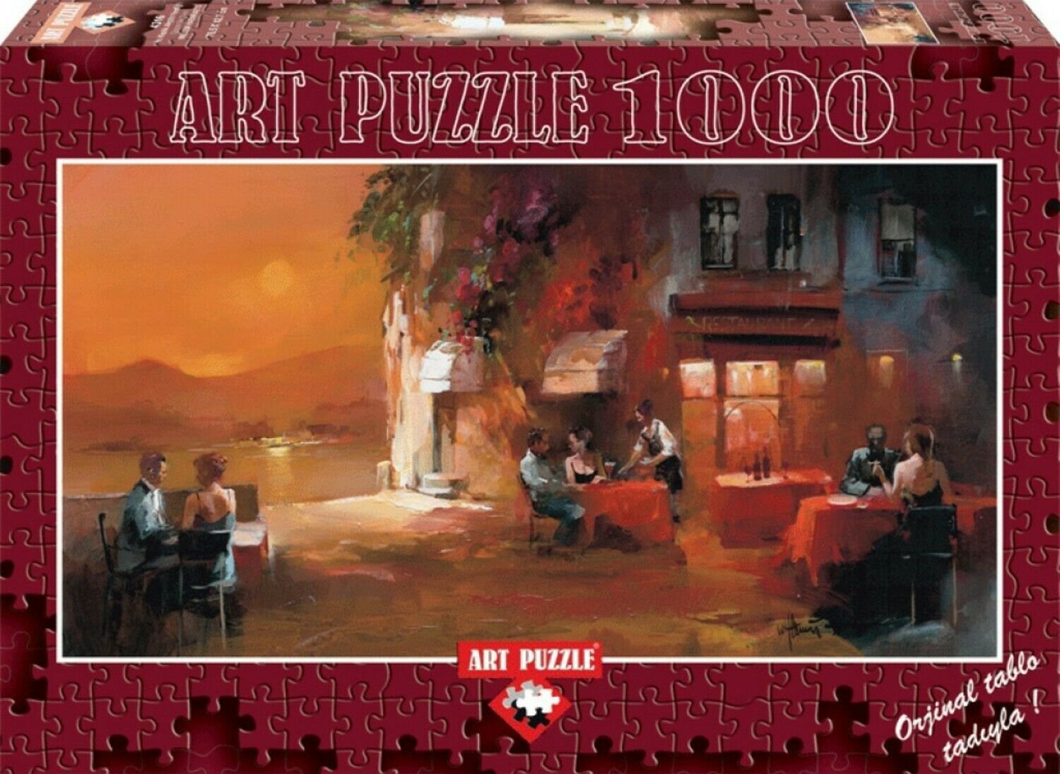 Dinner For Two Panoramic 1000 Piece Puzzle