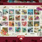 Stamp Collage 1500 Piece Puzzle - Lorna Finchley