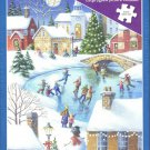 Otter House 1000 Piece Puzzle - Ice Skating At Christmas