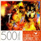 Indian Woman with Wolf 500 Piece Puzzle