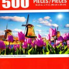 Dutch Windmills and Tulips 500 Piece Puzzle