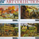 4 1000 Piece Puzzles: Barnyard Gathering, Early Morning Departure, Country Store