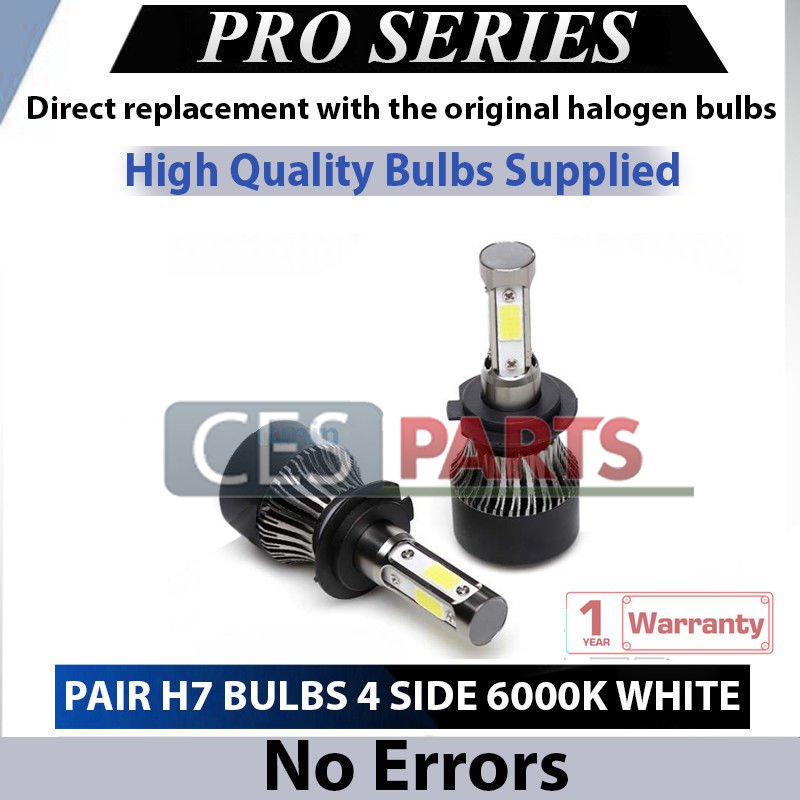 2x H7 Led Headlight 110W Bulbs 6000K DIAMOND WHITE 11000LM Low Beam For BMW AUDI VW FORD