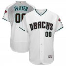 Men's Arizona Diamondbacks Blank White Flex Base Custom Name Jersey Stitched