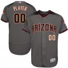 Men's Arizona Diamondbacks Gray Alternate Flex Base Custom Name Jersey Stitched