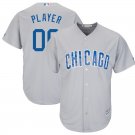 Men's Chicago Cubs Blank Gray Cool Base Custom Name Jersey Stitched