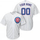 Men's Chicago Cubs Blank White Cool Base Custom Name Jersey Stitched