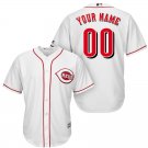 Men's Cincinnati Reds Blank White Cool Base Custom Name Jersey Stitched