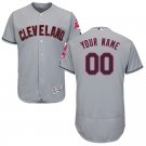 Men's Cleveland Indians Gray Flex Baseball Custom Name Jersey stitched