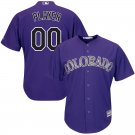 Men's Colorado Rockies Purple Home Cool Base Custom Name Jersey Stitched