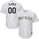 Men's Colorado Rockies White Home Cool Base Custom Name Jersey Stitched