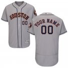 Men's Houston Astros Gray Baseball Custom Name Jersey Stitched