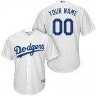 Men's Los Angeles Dodgers Blank White Home Cool Base Custom Name Jersey Stitched