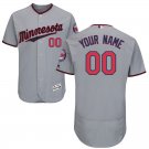 Men's Minnesota Twins Blank Gray Flex Base Custom Name Jersey Stitched