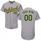 Men's Oakland Athletics Road Gray Flex Baseball Custom Name Jersey Stitched