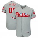Men's Philadelphia Phillies Blank Home Gray Flex Baseball Custom Name jersey Stitched