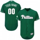 Men's Philadelphia Phillies Green Custom NAME & NUMBER Personalized Jersey Cheap