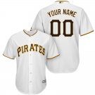 Men's Pittsburgh Pirates Blank White Cool Base Custom Name Jersey