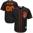 Men's San Francisco Giants Blank Black Cool Base Custom Name Jersey Stitched