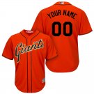 Men's San Francisco Giants Blank Orange Cool Base Custom Name Jersey Stitched