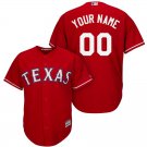 Men's Texas Rangers Blank Red Home Cool Base Custom Name Jersey