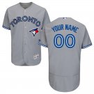 Men's Toronto Blue Jays Gray Flex Base Custom Name Jersey Stitched