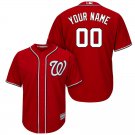 Men's Washington Nationals Blank Red Cool Base Custom Name Jersey Stitched