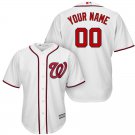 Men's Washington Nationals Blank White Cool Base Custom Name Jersey Stitched