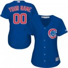 Women Personalized Chicago Cubs Customized Your Own Player Jersey Blue