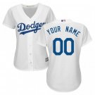 Women Personalized Los Angeles Dodgers White CoolBase Custom Player Jersey