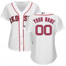 Women's Boston Red Sox Blank White Cool Base Custom Jersey