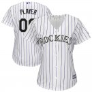 Women's Colorado Rockies Blank White Home Cool Base Custom Jersey