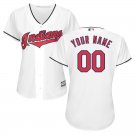 Women's Cleveland Indians White Home Cool Baseball Custom Jersey