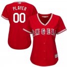 Women's Los Angeles Angels Red Home Cool Base Custom Jersey Stitched