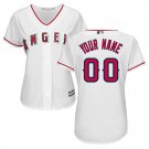 Women's Los Angeles Angels White Home Cool Base Custom Jersey Stitched