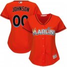 Women's Miami Marlins Orange Custom NAME & NUMBER Personalized Coolbase Jersey
