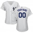 Women's New York Yankees Jersey Majestic White Home Cool Base Custom Jerseys