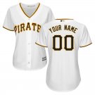 Women's Pittsburgh Pirates Blank White Home Cool Base Custom Jersey Stitched