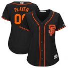 Women's San Francisco Giants Black Home Cool Base Custom Jersey Stitched