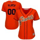 Women's San Francisco Giants Orange Home Cool Base Custom Jersey Stitched