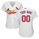 Women's St. Louis Cardinals Blank White Home Cool Base Custom Jersey Stitched