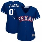 Women's Texas Rangers Blue Home Cool Base Custom Jersey Stitched