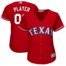 Women's Texas Rangers Red Home Cool Base Custom Jersey Stitched
