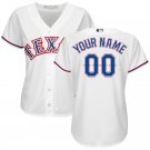 Women's Texas Rangers White Home Cool Base Custom Jersey Stitched