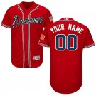 Youth Atlanta Braves Scarlet Flex Baseball Custom Name Jersey Stitched