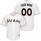Youth Miami Marlins Blank White Cool Base Custom Name Jersey Stitched