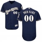 Youth Milwaukee Brewers Navy Flex Base Authentic Collection Custom Name Jersey Stitched