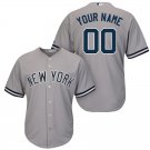 Youth New York Yankees Blank Gray Road Cool Base Custom Name Jersey