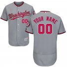 Youth Washington Nationals Blank Gray Flex Base Custom Name Jersey Stitched